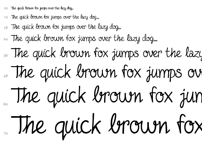 Fineliner Script font waterfall